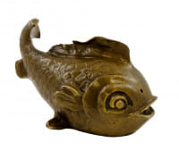 Bronze Kunst - Niedlicher Kugelfisch - Koi, signiert Milo