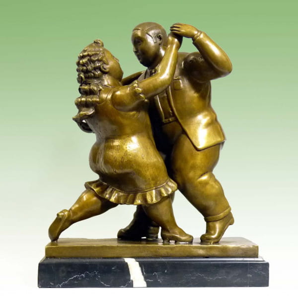 Moderne Bronzefigur - Paar beim Tanz - Fernando Botero