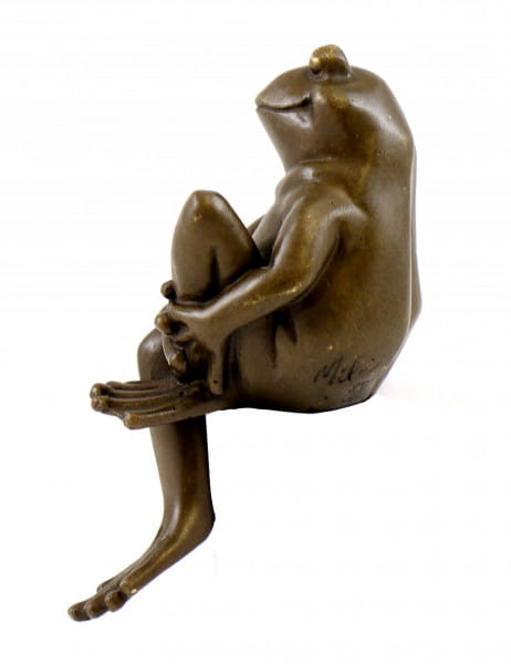Wiener Bronze Lustige Tierfigur - Sitzender Frosch - v. Bergmann
