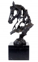 Moderne Bronzeskulptur - Apokalyptisches Pferd - sign. M. Klein
