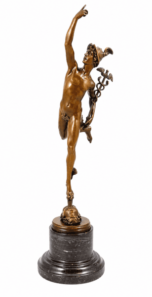 Hermes der Götterbote - Hermes Skulptur - Bronzefigur