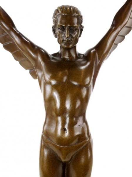 Icarus Art Deco Skulptur aus Bronze - signiert Gennarelli