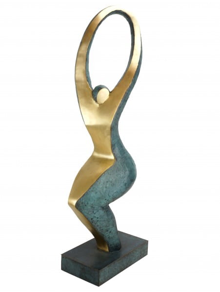 Limitierte Bronzeskulptur - Sunlover - Martin Klein - Abstrakte Figur