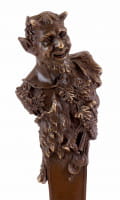 Wiener Bronze Skulptur - Faun Büste - Bergmann Stempel
