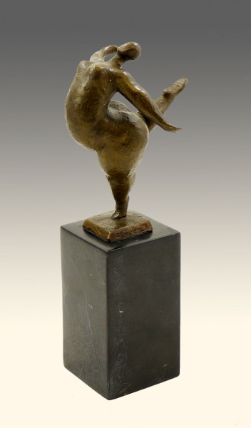 Moderne Kunst Bronze - Dicke Tänzerin - signiert Milo