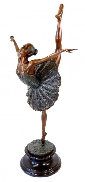 Tänzerfigur - Moderne Ballerina Skulptur - signiert Degas