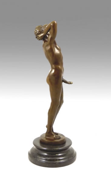 Erotik Bronze- Stehender Mann mit steifen Phallus- sign. M. Nick