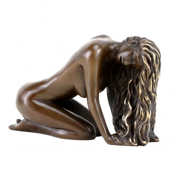 Erotische Bronzefigur - Erotik Girl Julie - Erotik Akt - sign. Patoue