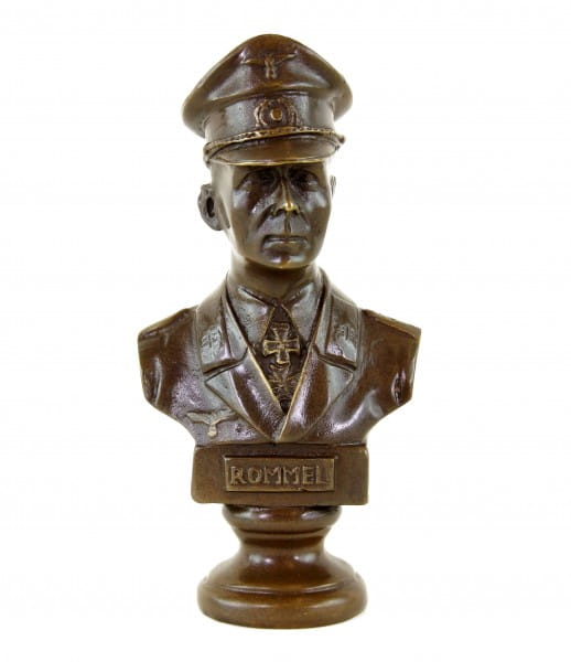 Rommel Bronze Büste - Der Wüstenfuchs - signiert Lederer