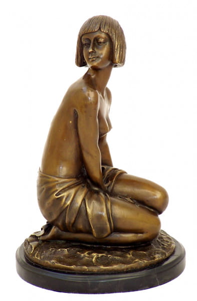 Art Deco Bronze Akt - Aspasie - signiert A. Gennarelli