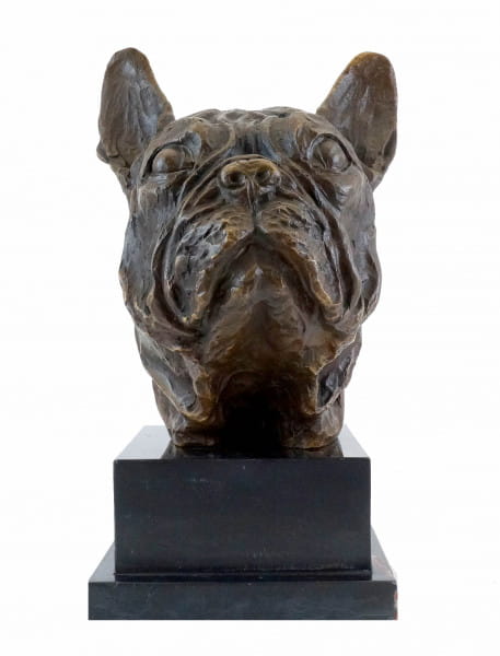 Französische Bulldogge / Bully - Echte Bronze - sign. von Milo