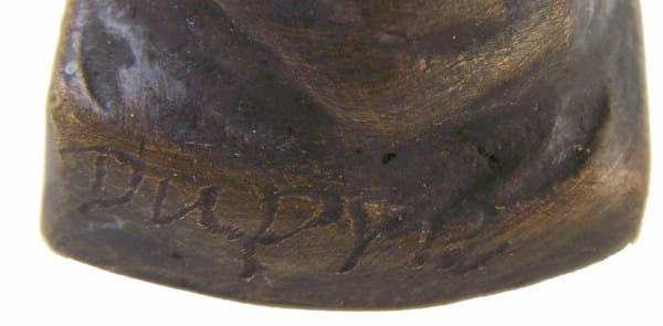 Erotik Wiener Bronze, Frau umklammert Penis, von Duprè, 2 tlg.