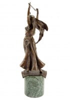 Art Deco Statue - Orientalische Schwerttänzerin - signiert Preiss