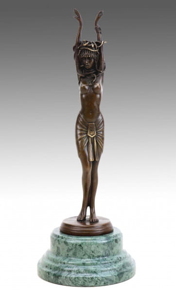 Medusa - Griechische Bronze Statue - J. Patoue - Erotik Skulptur