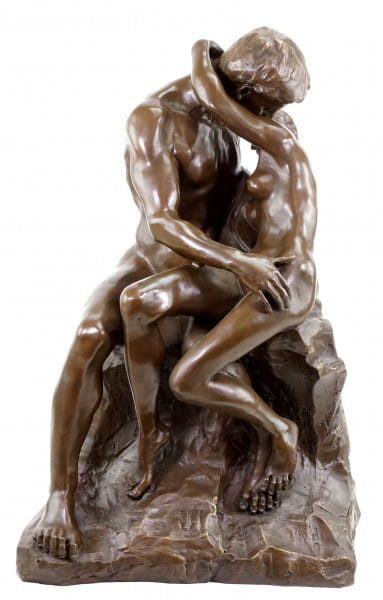 Großbronze - Der Kuss - Auguste Rodin Statue - Signiert