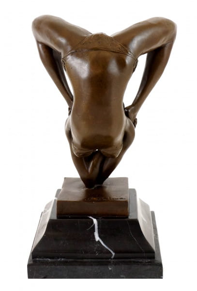 Erotische Bronzestatue - Schlangenfrau - J. Patoue