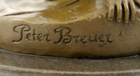 Jugendstil-Bronze - Der Frühling (1891) - sign. Peter Breuer
