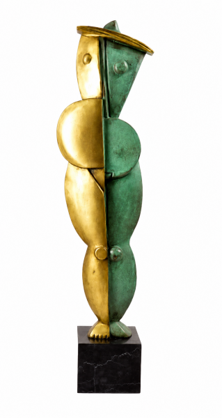 Abstrakte Bronzeplastik - Weibliche Akt Skulptur - Milo