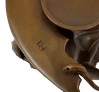 Teufel mit Muschelschale, Wiener Bronze, mit Bergmann-Stempel