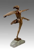 Art Deco Bronze von Pierre le Faguays - Die Amazone - signiert