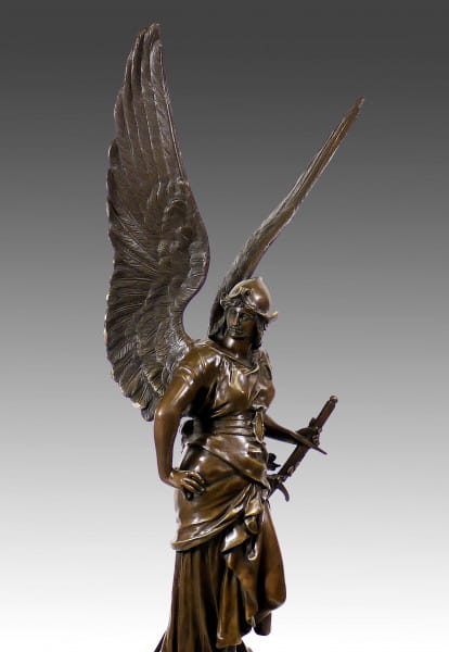 Bronzefigur Engel des Frieden Friedensengel Mythologie Skulptur Figur Bronze Neu 