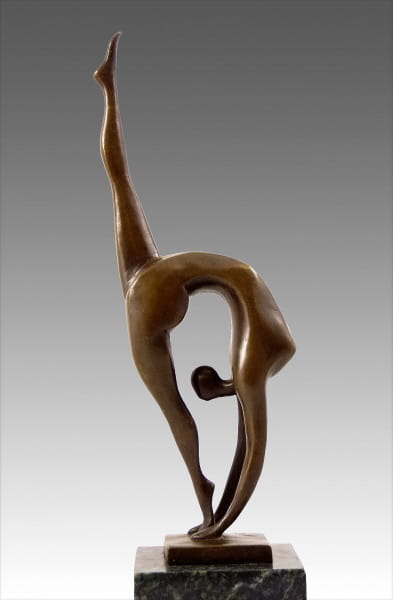 Modern Art Bronzeskulptur - Akt Turnerin - entworfen von Milo