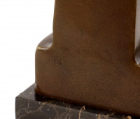 Faun - Teufel Büste mit Jungfrau - Wiener Bronze - Bergmann