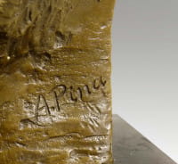 Riesige Bronzeskulptur - Beethoven Bronze Büste - von A. Pina