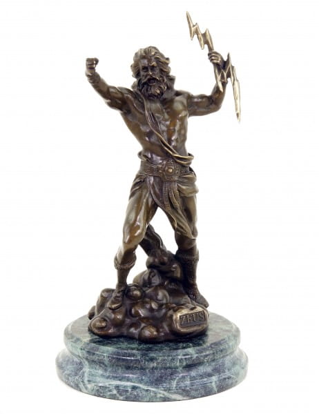 Zeus - Götterstatue - signiert Giambologna - Mythologische Skulptur