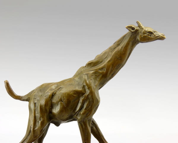 Bronze Giraffe Tierskulptur signiert Milo
