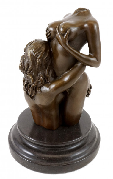 Erotischer Frauentorso - Die Umarmung - Echte Bronze - M. Nick