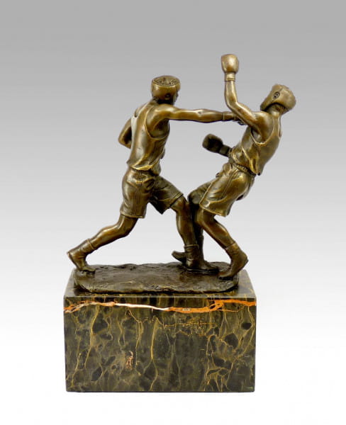 Bronze Pokal / Sportpokal fürs Boxen signiert Milo