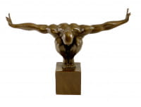 Moderne Bronzefigur - Der Athlet - signiert Milo