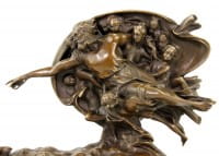 Die Erschaffung Adams - Bronzestatue von Michelangelo - signiert