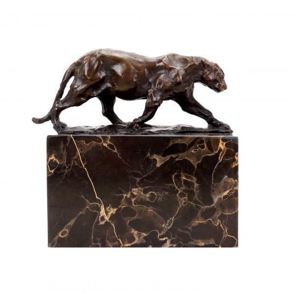 Panther im Laufen (1904) - signiert Bugatti - Tierfigur aus Bronze