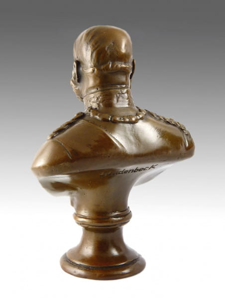Kaiser Wilhelm I. Bronzebüste signiert
