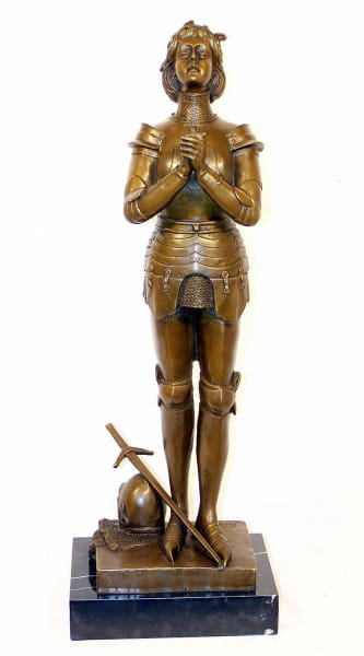 Deco Bronze - Jeanne d'Arc - franz. Kämpferin M. Mecie signiert