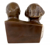 Bronze Büste - Marx und Lenin - Bronzefigur