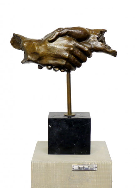 Bronzeskulptur - Die Freundschaft - Hommage an Salvador Dali 