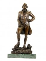 George Washington Statue - Klassische Bronzefigur - sign. Milo