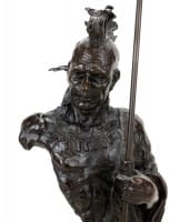 Limitierte Indianer Skulptur - Irokese - Indianer Bronze Krieger