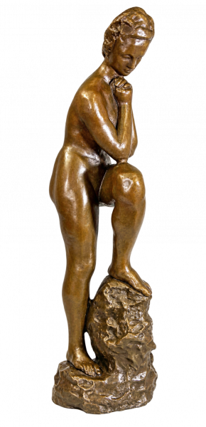 Wilhelm Lehmbruck Bronze - Mädchen mit Aufgestütztem Bein