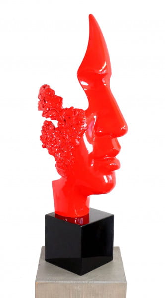 Fragment einer Maske - Rotes Fiberglas - Martin Klein