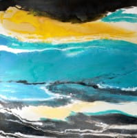 Desert Waves II – Abstraktes Gemälde – Martin Klein – Moderne Kunst
