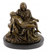 Römische Bronzefigur - Pietà (1499) - signiert - Michelangelo 