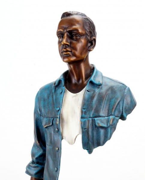 Abstrakte Bronzeskulptur - Erased Man - signiert Martin Klein - limitierte Bronzefigur - Skulptur