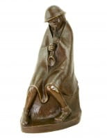 Moderne Bronze - Der Flötenbläser - signiert Ernst Barlach 1936