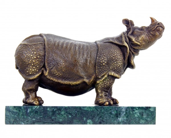 Nashorn Bronzeskulptur von Rembrandt Bugatti - Tierskulptur in Bronze