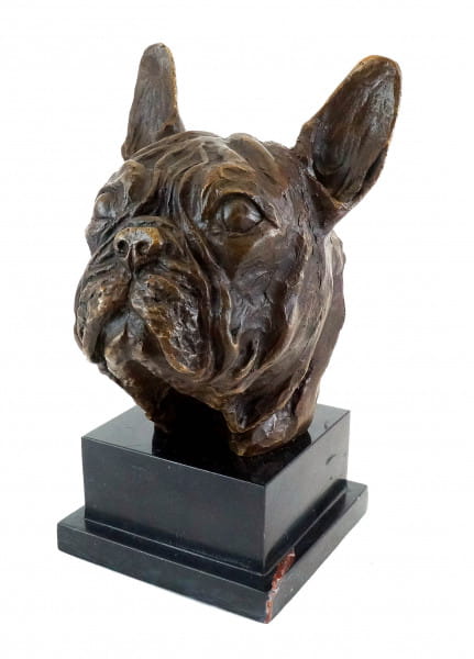 Französische Bulldogge / Bully - Echte Bronze - sign. von Milo