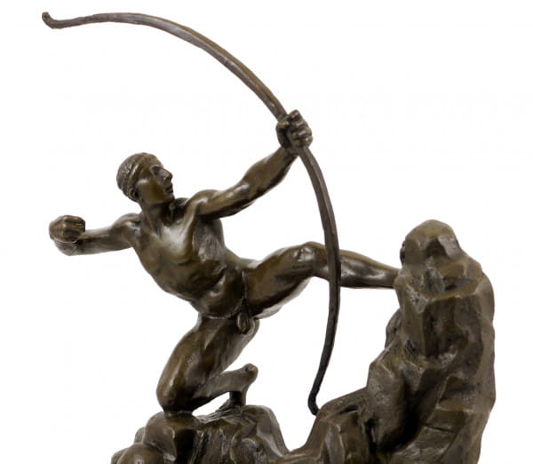 Bronzefigur - Herakles als Bogenschütze - sign. Juno